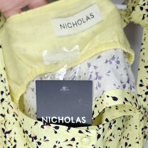 NICHOLAS Wylda Tie Strap Crop Top In Charlsbury Olympic - Picture 4 of 8